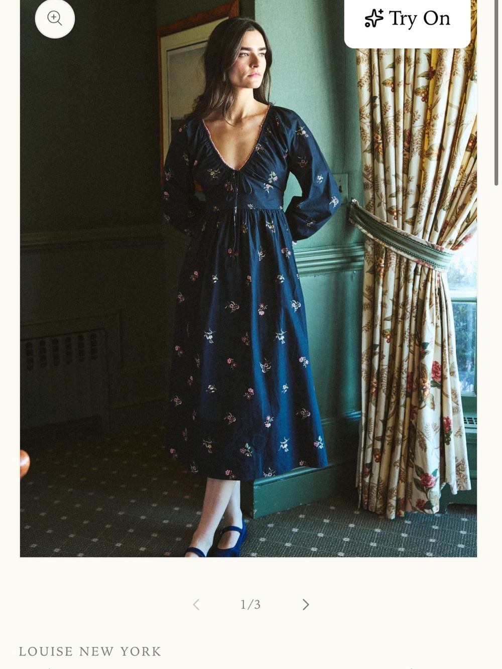 Eloise Dress in Noir Fleur